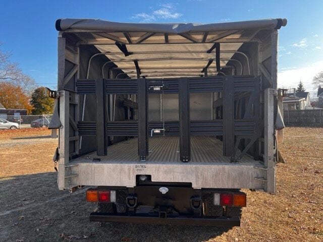 2014 Mitsubishi FUSO 4X4 STAKE BODY 13 FOOT  WITH SLIDING VINYL TOP  ONLY 6,000 MILES - 22588640 - 7