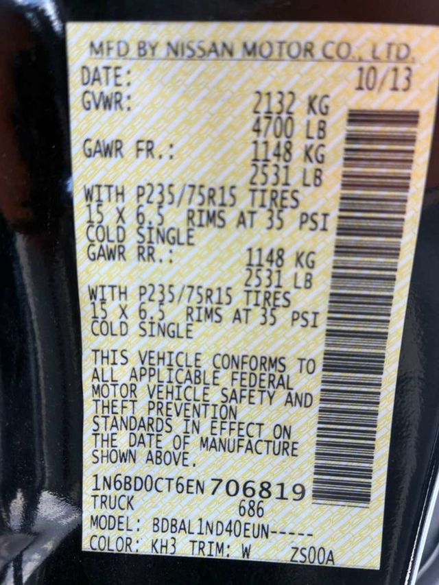 2014 Nissan Frontier 2WD King Cab I4 Automatic SV - 23013645 - 15