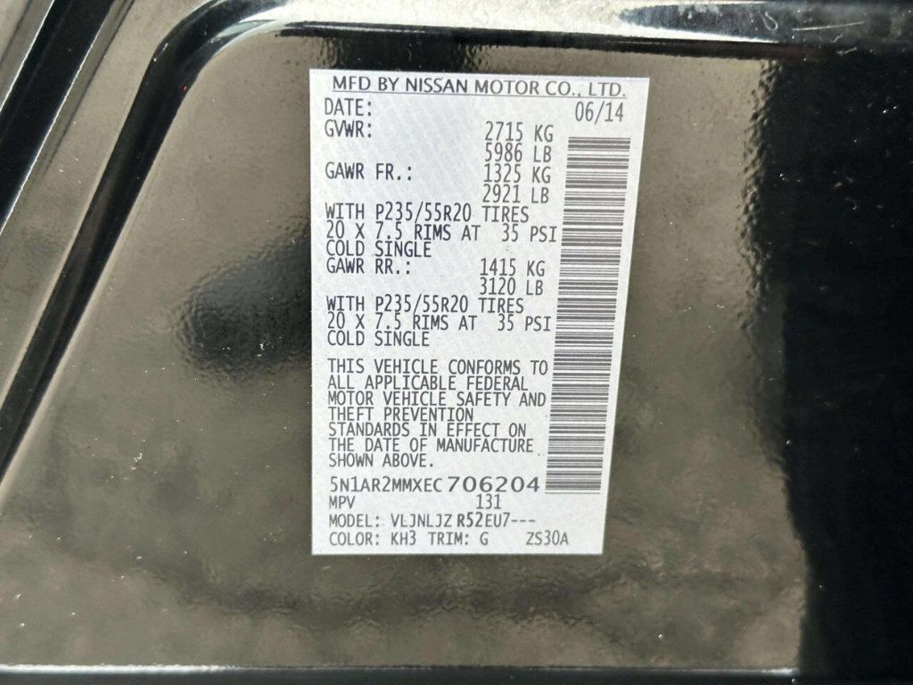 2014 Nissan Pathfinder 4WD 4dr Platinum - 23015328 - 34