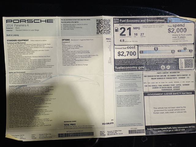 2014 Porsche Panamera 4dr Hatchback 4 Clean Carfax Florida Car - 22930221 - 17