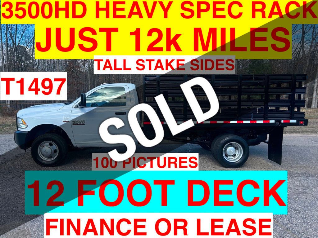 2014 Ram 3500HD HEAVY SPEC! 12 FOOT STAKE BODY JUST 12k MI! TALL SIDES! 6.4 HEMI POWER! SUPER CLEAN UNIT! - 22294132 - 0