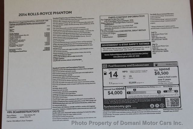 2014 Rolls-Royce Phantom  ROLLS ROYCE CPO, CPO TO 04/22  WITH ONLY 21K MILES  - 20738697 - 4
