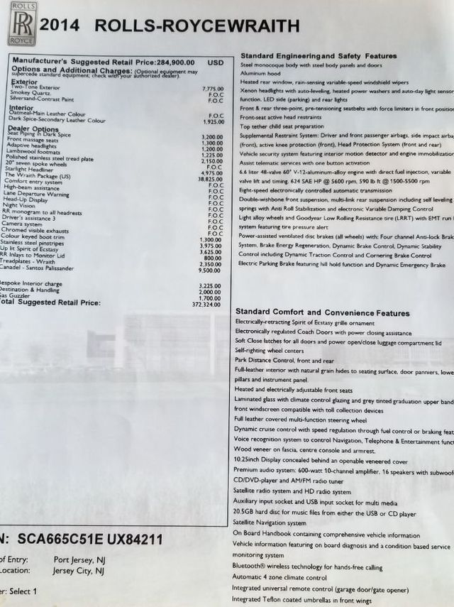 2014 Rolls-Royce Wraith 2dr Coupe - 20997011 - 54