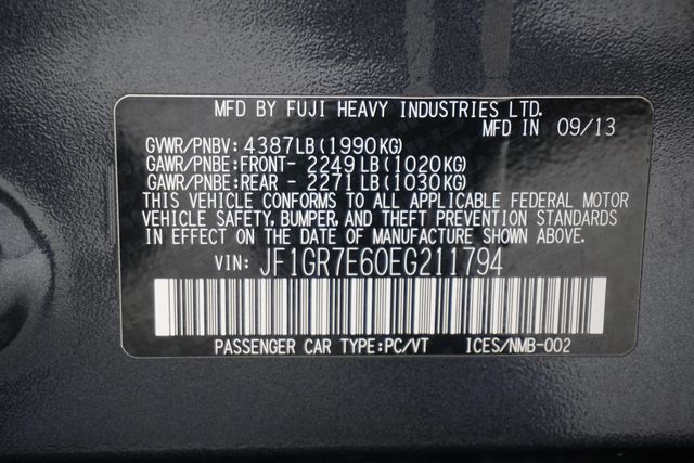 2014 Subaru Impreza Wagon WRX 5dr Manual WRX - 23020462 - 23