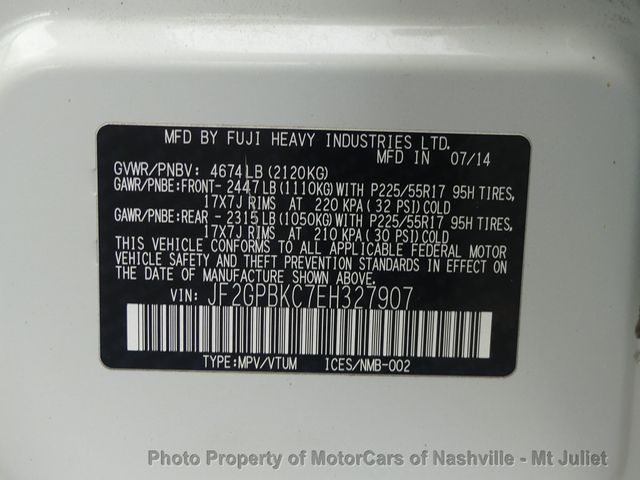 2014 Subaru XV Crosstrek Hybrid 5dr 2.0i Touring - 22910592 - 44