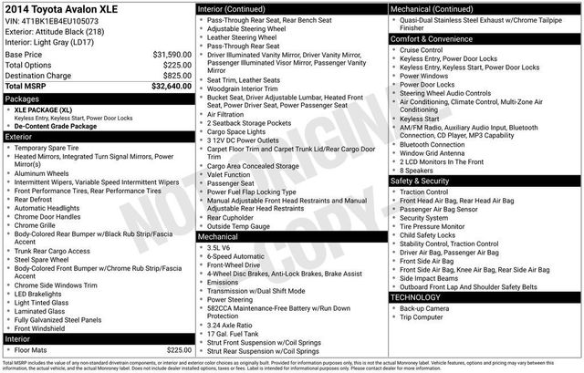 2014 Toyota Avalon XLE - 23011656 - 5