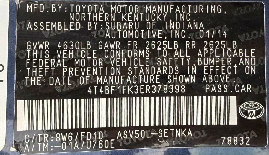 2014 Toyota Camry 2014.5 4dr Sedan I4 Automatic LE - 22638140 - 38