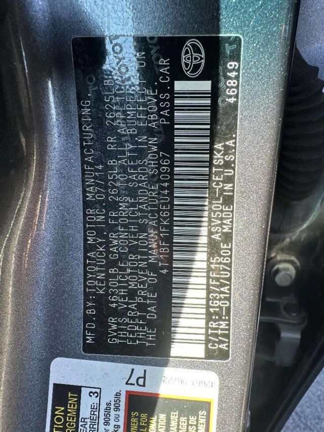 2014 Toyota Camry SE 4dr Sedan - 22938446 - 37