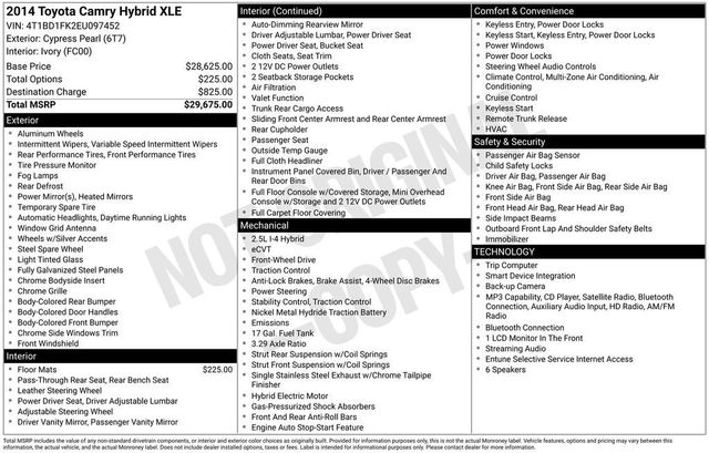 2014 Toyota Camry Hybrid XLE - 23020754 - 5