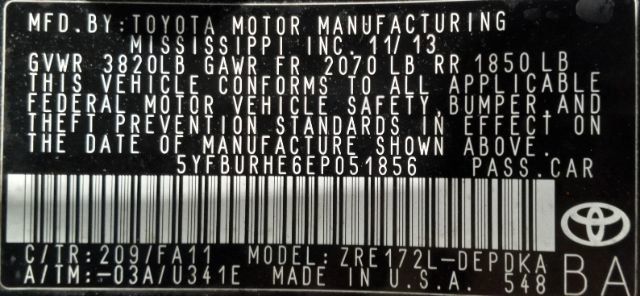 2014 Toyota Corolla L - 22908723 - 4