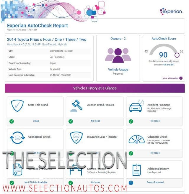 2014 Toyota Prius c PRIUS c FOUR FWD W/ BLUETOOTH & CLIMATE CONTROL - 22983239 - 0