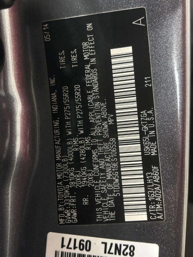 2014 Toyota Sequoia 4WD 5.7L FFV Platinum - 22987384 - 55