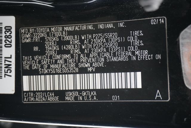 2014 Toyota Sequoia RWD 5.7L Limited - 22976121 - 31