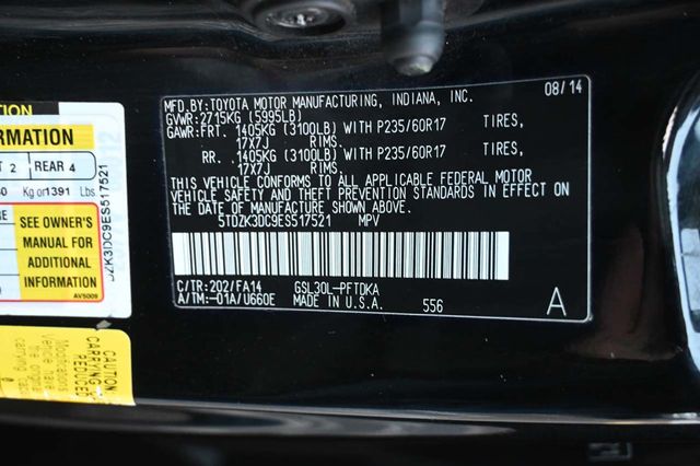 2014 Toyota Sienna 5dr 7-Passenger Van V6 L FWD - 22951131 - 28
