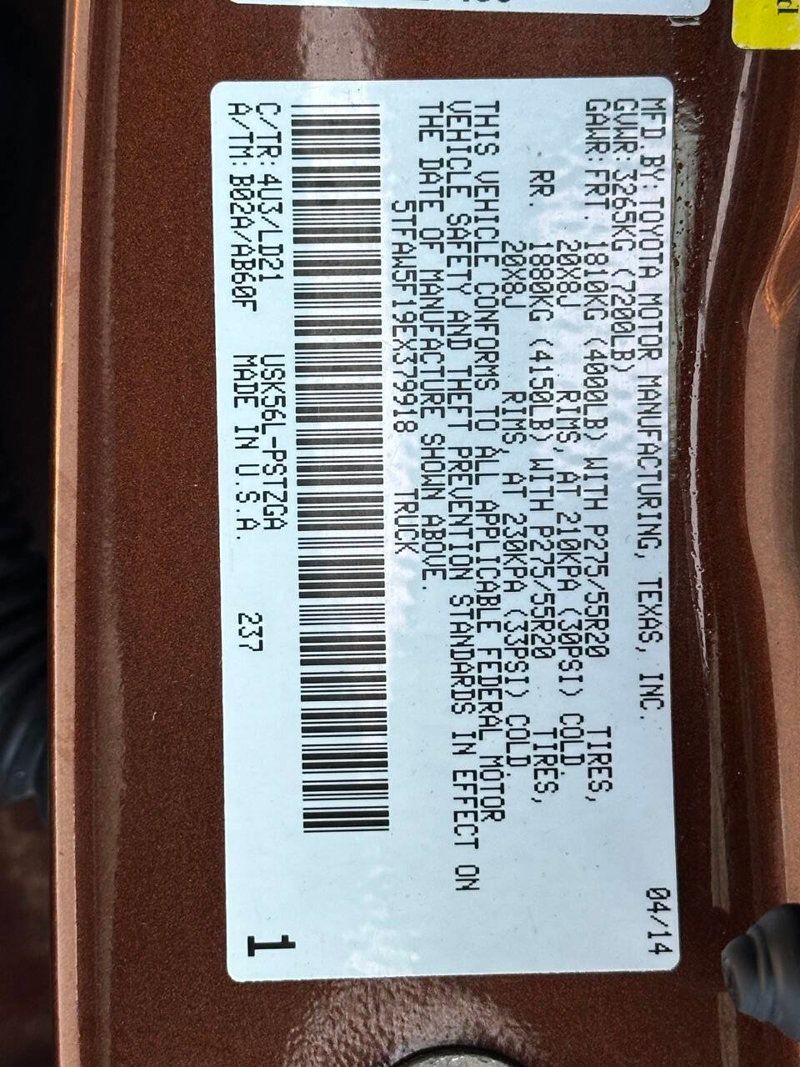 2014 Toyota Tundra CrewMax 5.7L FFV V8 6-Spd AT 1794 (Natl) - 22920017 - 15