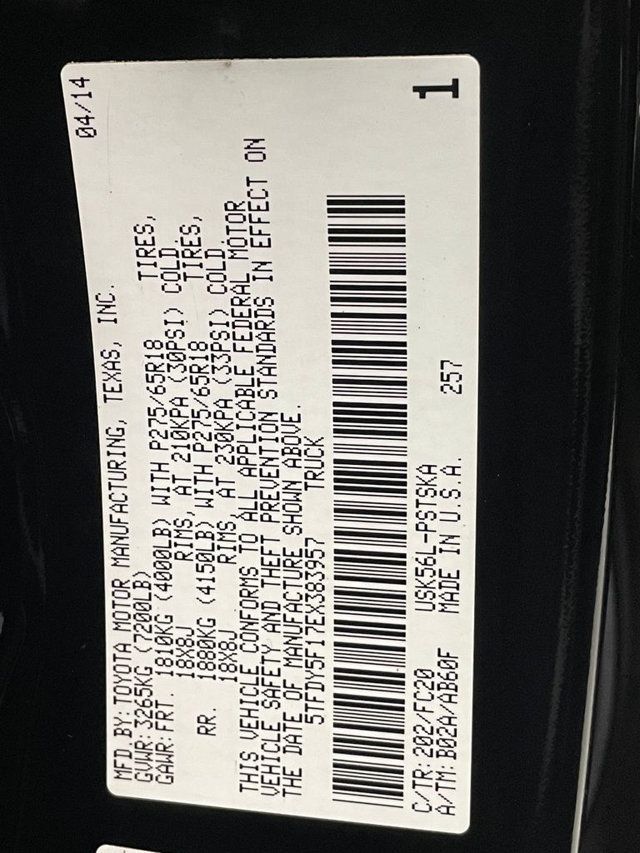 2014 Toyota Tundra CrewMax 5.7L V8 6-Spd AT SR5 (Natl) - 22973049 - 48