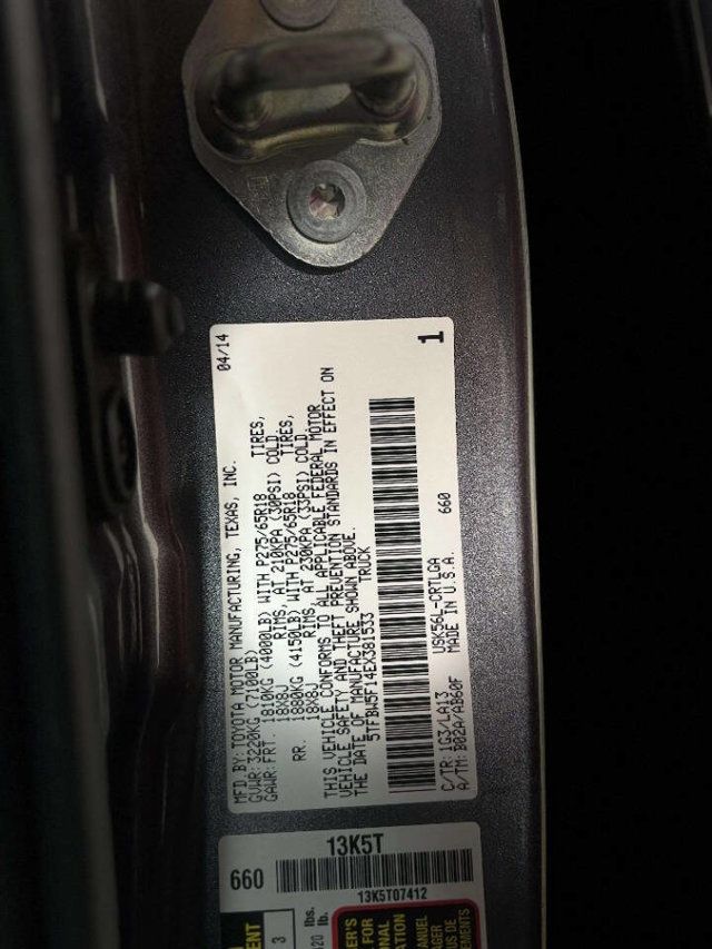 2014 Toyota Tundra Double Cab 5.7L FFV V8 6-Spd AT LTD (Natl) - 22987385 - 40