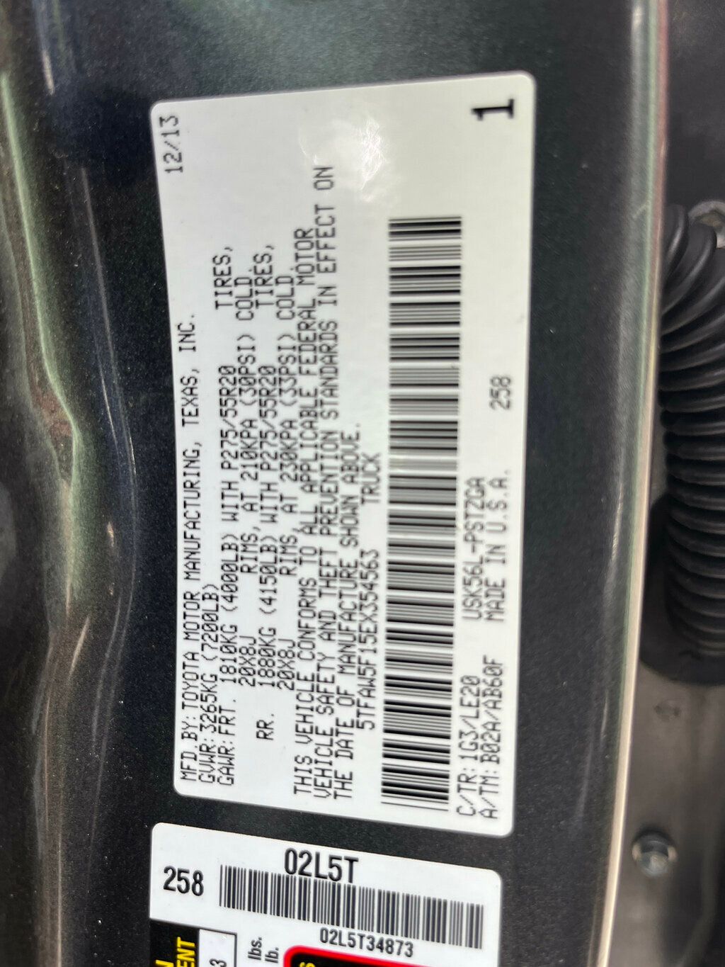 2014 Toyota Tundra RUST FREE TUNDRA CREWMAX PLATNUM 4x4 - 23045453 - 18