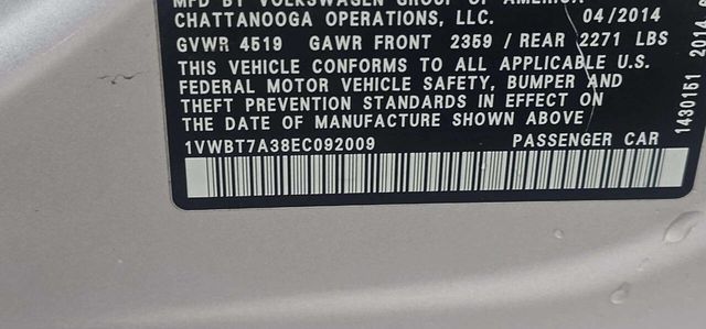2014 Volkswagen Passat 4dr Sedan 1.8T Automatic SE w/Sunroof PZEV - 22997905 - 10