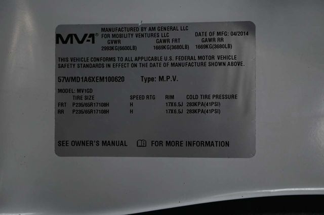 2014 VPG MV-1 DX Mobility Handicap Van - 23093161 - 29