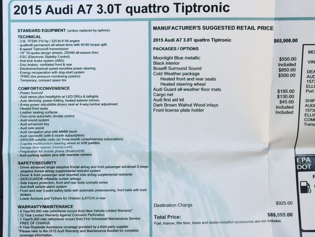 2015 Audi A7 4dr Hatchback quattro 3.0 Premium Plus - 23076127 - 38