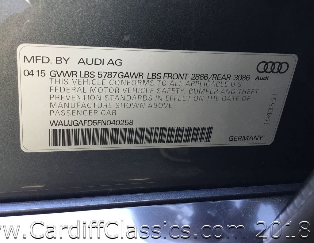 2015 Audi A8 4dr Sedan 3.0T - 17745355 - 59
