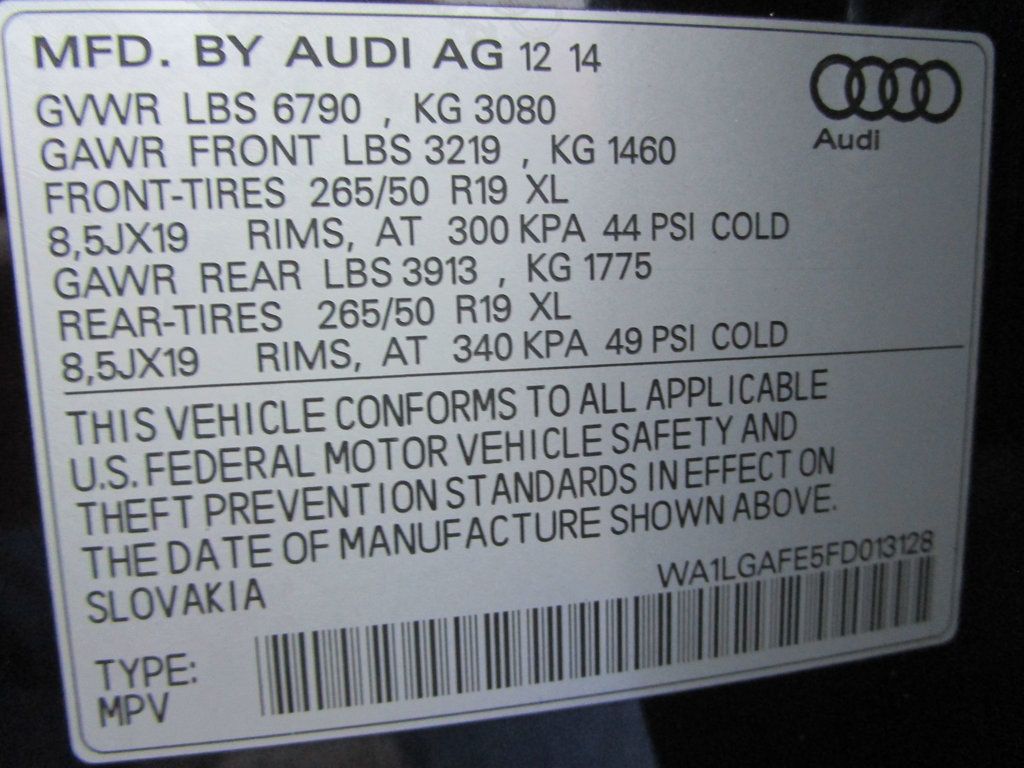 2015 Audi Q7 quattro 4dr 3.0T Premium Plus - 22923561 - 36