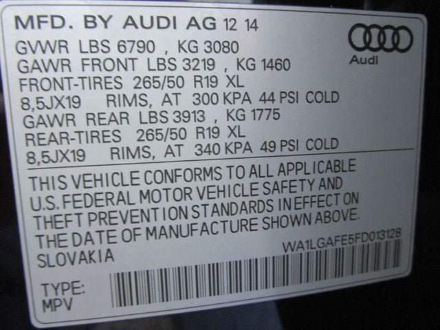 2015 Audi Q7 quattro 4dr 3.0T Premium Plus - 22923561 - 36