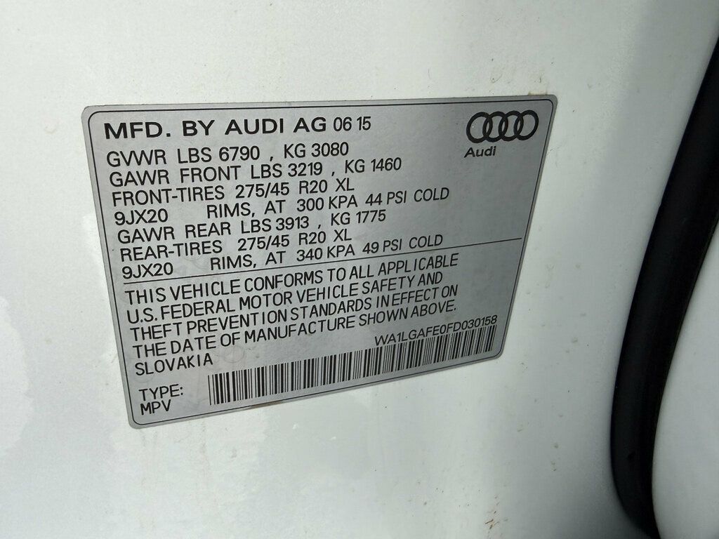 2015 Audi Q7 quattro 4dr 3.0T Premium Plus - 23082243 - 35