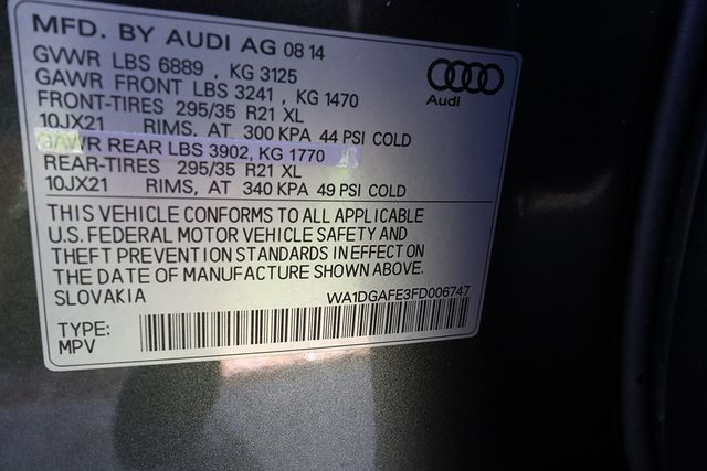 2015 Audi Q7 quattro 4dr 3.0T S line Prestige - 22990889 - 64