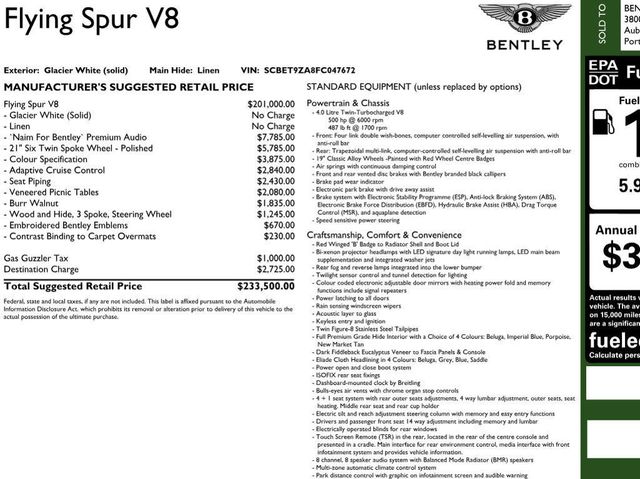 2015 Bentley Flying Spur 4dr Sedan V8 - 22889221 - 52
