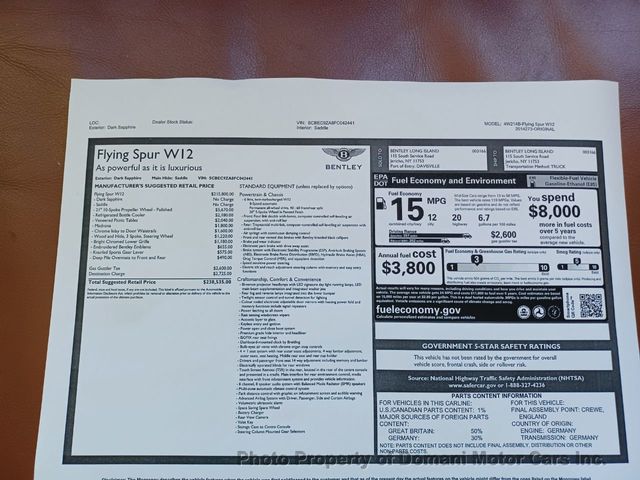 2015 Bentley Flying Spur photo 3