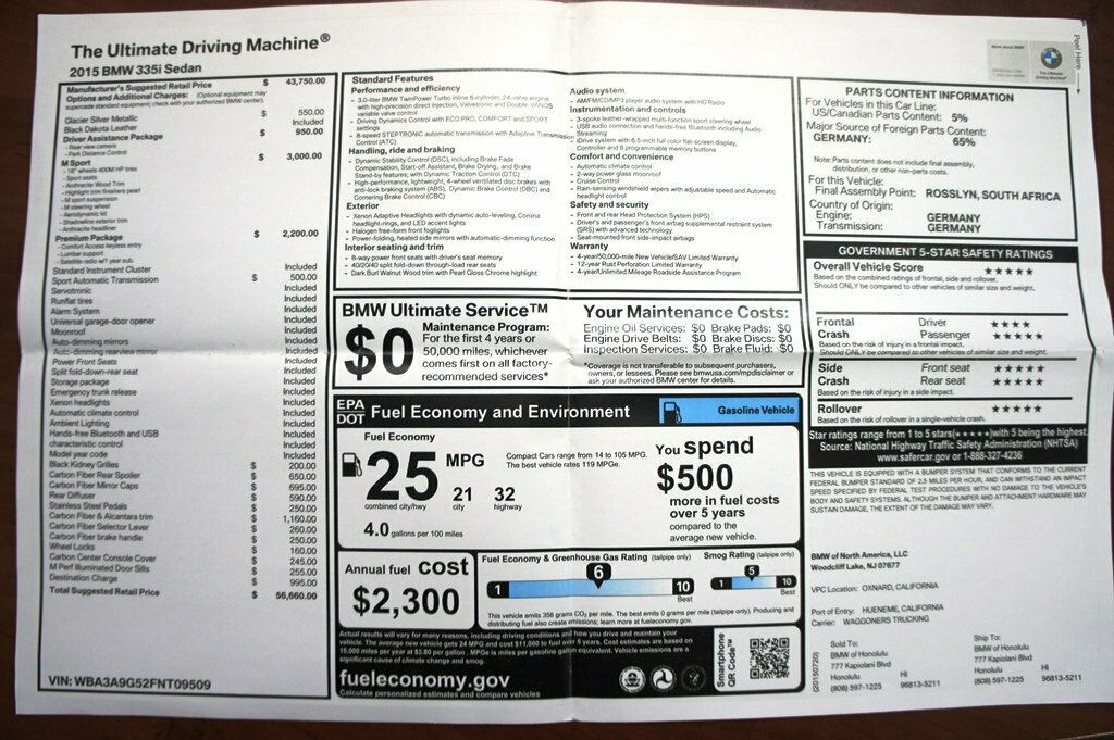 2015 BMW 3 Series M Performance Sport, 20" Perfromance wheels - 22927236 - 44