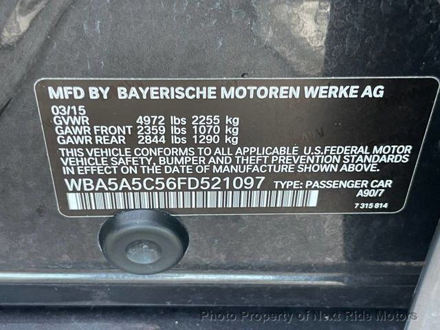2015 BMW 5 Series 2015 BMW 528I 2.0L 4D SEDAN SERVICED WARRANTY 615-730-9991 - 23018771 - 22