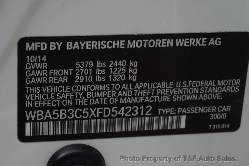 2015 BMW 5 Series 535i xDrive HUD NAVIGATION 360 CAMERAS HEATED SEATS SUNROOF  - 23003590 - 37