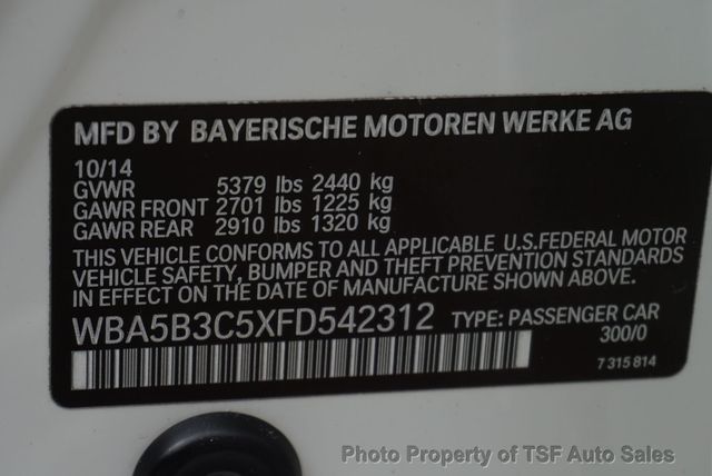 2015 BMW 5 Series 535i xDrive HUD NAVIGATION 360 CAMERAS HEATED SEATS SUNROOF  - 23003590 - 37