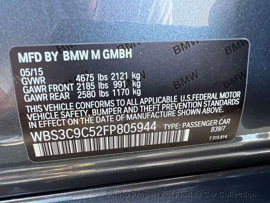 2015 BMW M3 Sedan Executive Pkg - 22125199 - 99
