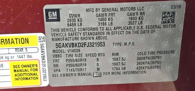 2015 Buick Enclave AWD 4dr Leather - 22991151 - 10