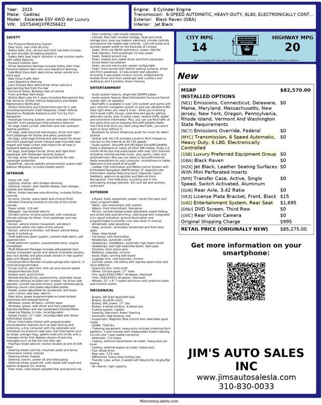 2015 Cadillac Escalade ESV 4WD 4dr Luxury - 22958479 - 7