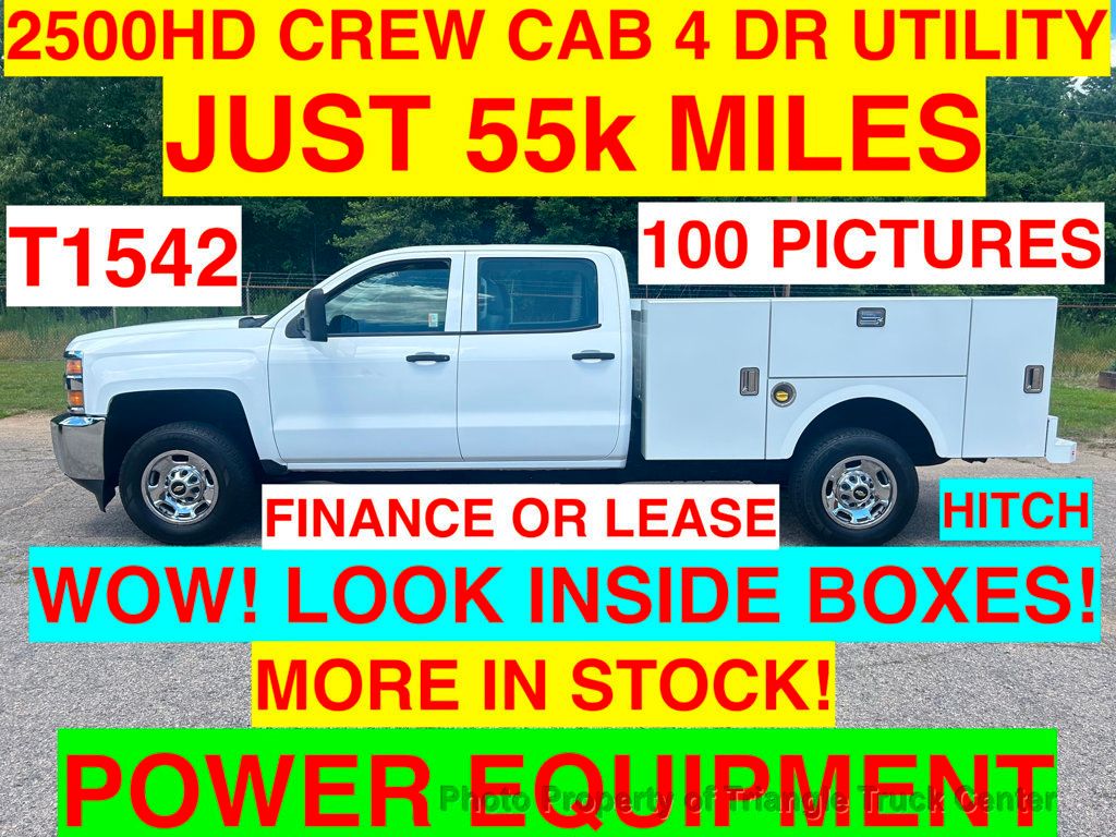 2015 Chevrolet 2500HD CREW CAB UTILITY JUST 55k MILES! +LOOK INSIDE BOXES! WOW! HITCH! - 22434832 - 0