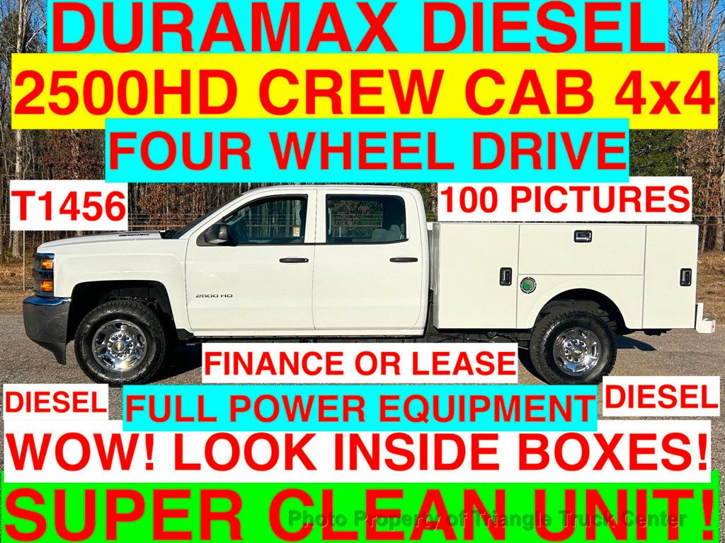 2015 Chevrolet 2500HD DURAMAX UTILITY CREW CAB 4x4 SUPER CLEAN! +LOOK INSIDE UTILITY BOXES! WOW!  SUPER CLEAN UNIT! - 22108613 - 0