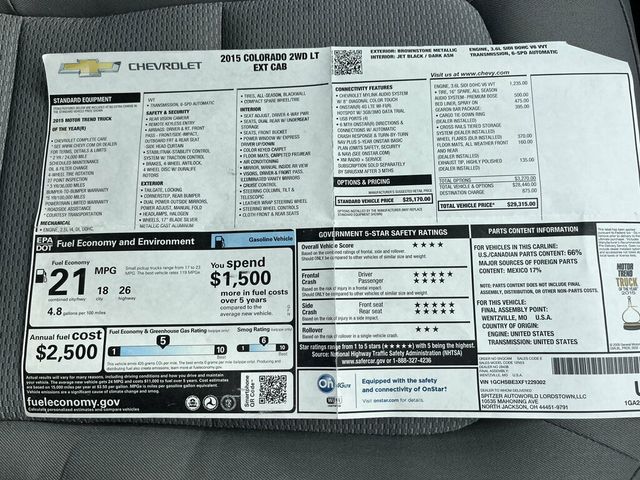 2015 Chevrolet Colorado Well Cared for Rust Free 2wd Extended Cab - 23067869 - 50