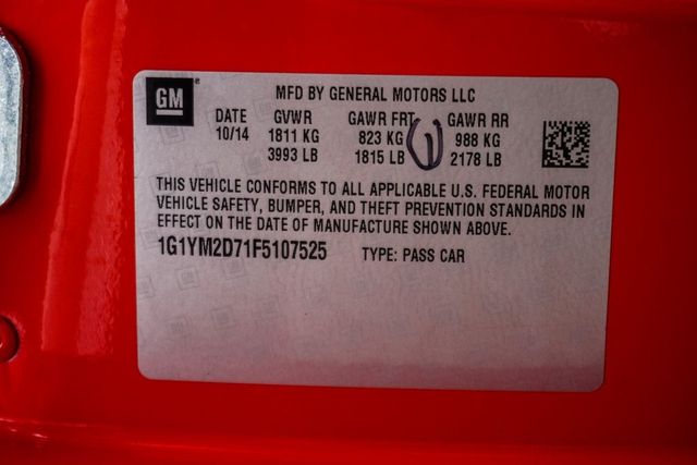 2015 Chevrolet Corvette 2dr Stingray Z51 Coupe w/3LT - 22924260 - 39