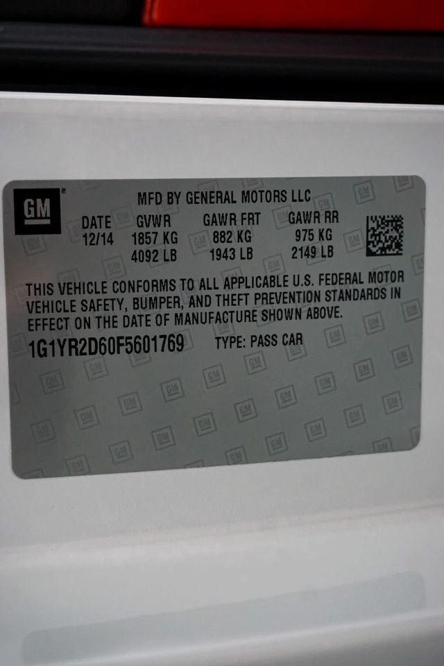 2015 Chevrolet Corvette *Z06 2LZ* *Z07 Performance Package* *7-Speed Manual* - 22855596 - 19