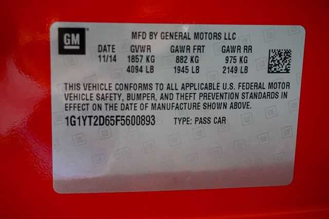 2015 Chevrolet Corvette *Z06 3LZ* *Z07 Performance Package* *7-Speed Manual* *PPF* - 22932712 - 18