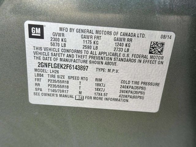 2015 Chevrolet Equinox AWD 4dr LT w/2LT - 22993944 - 21