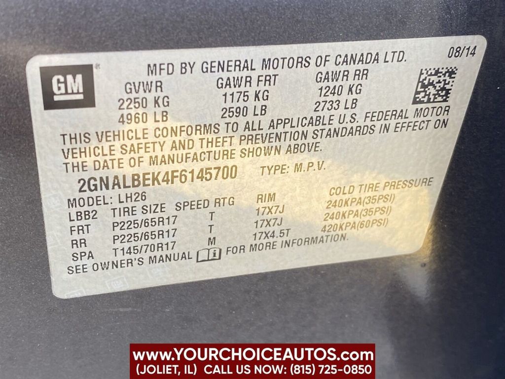 2015 Chevrolet Equinox FWD 4dr LT w/1LT - 22232352 - 40