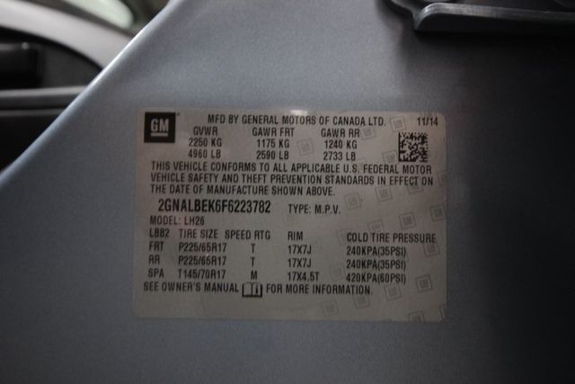 2015 Chevrolet Equinox FWD 4dr LT w/1LT - 22288913 - 19
