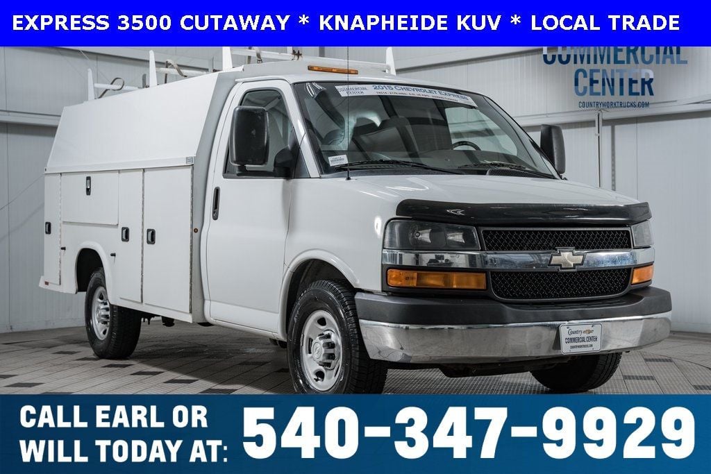 2015 Chevrolet Express Commercial Cutaway 3500 EXPRESS CUTAWAY * 6.0 V8 * KNAPHEIDE KUV * LOCAL TRADE - 22665348 - 0