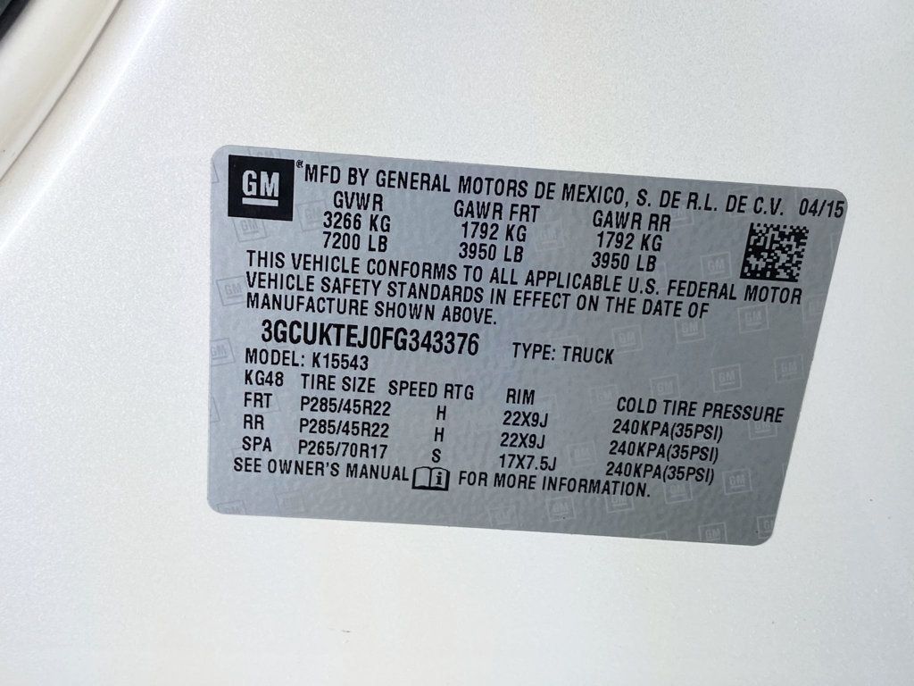 2015 Chevrolet Silverado 1500 4WD Crew Cab 153.0" High Country - 22915829 - 72